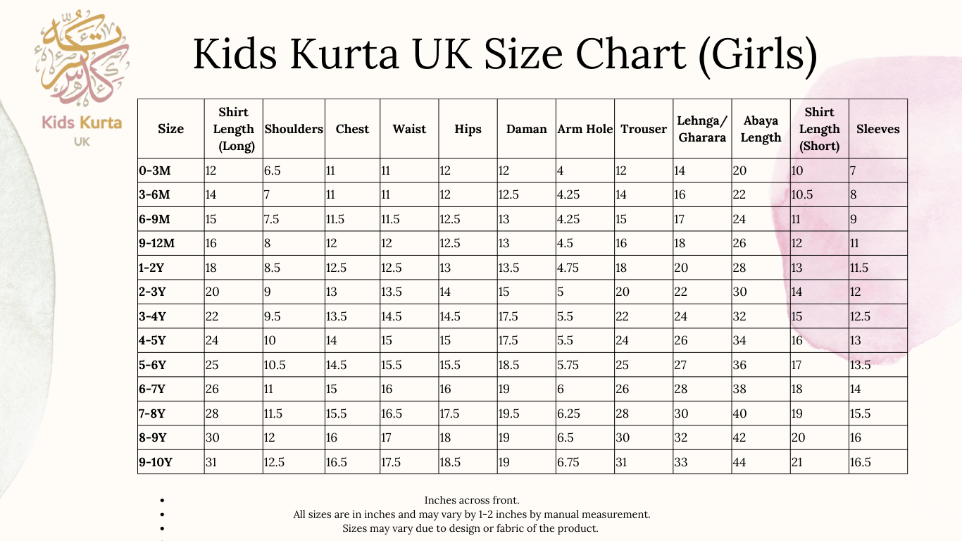 Maroon gharara (0-3 months to 4-5 years)