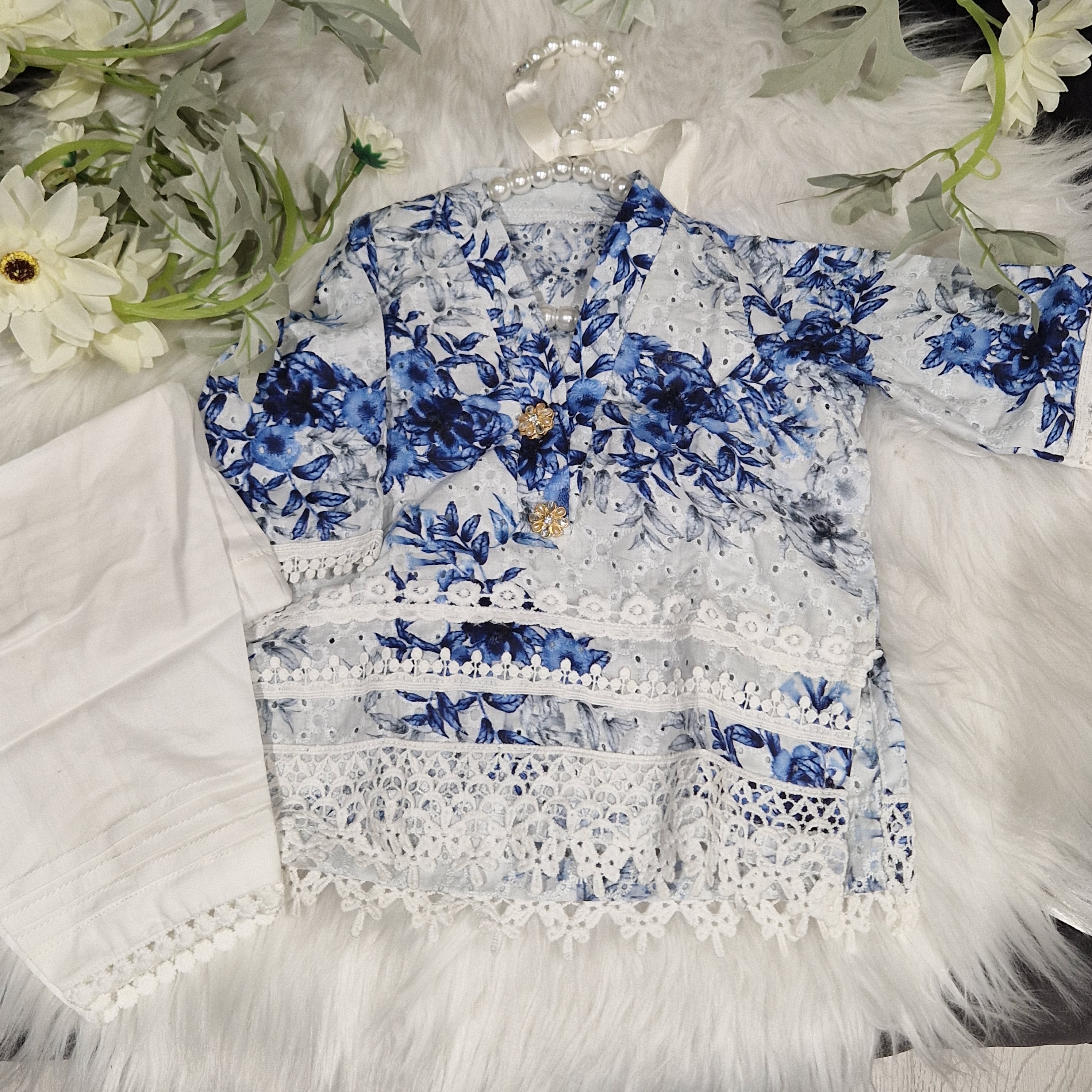 Blue Floral 2 Piece
