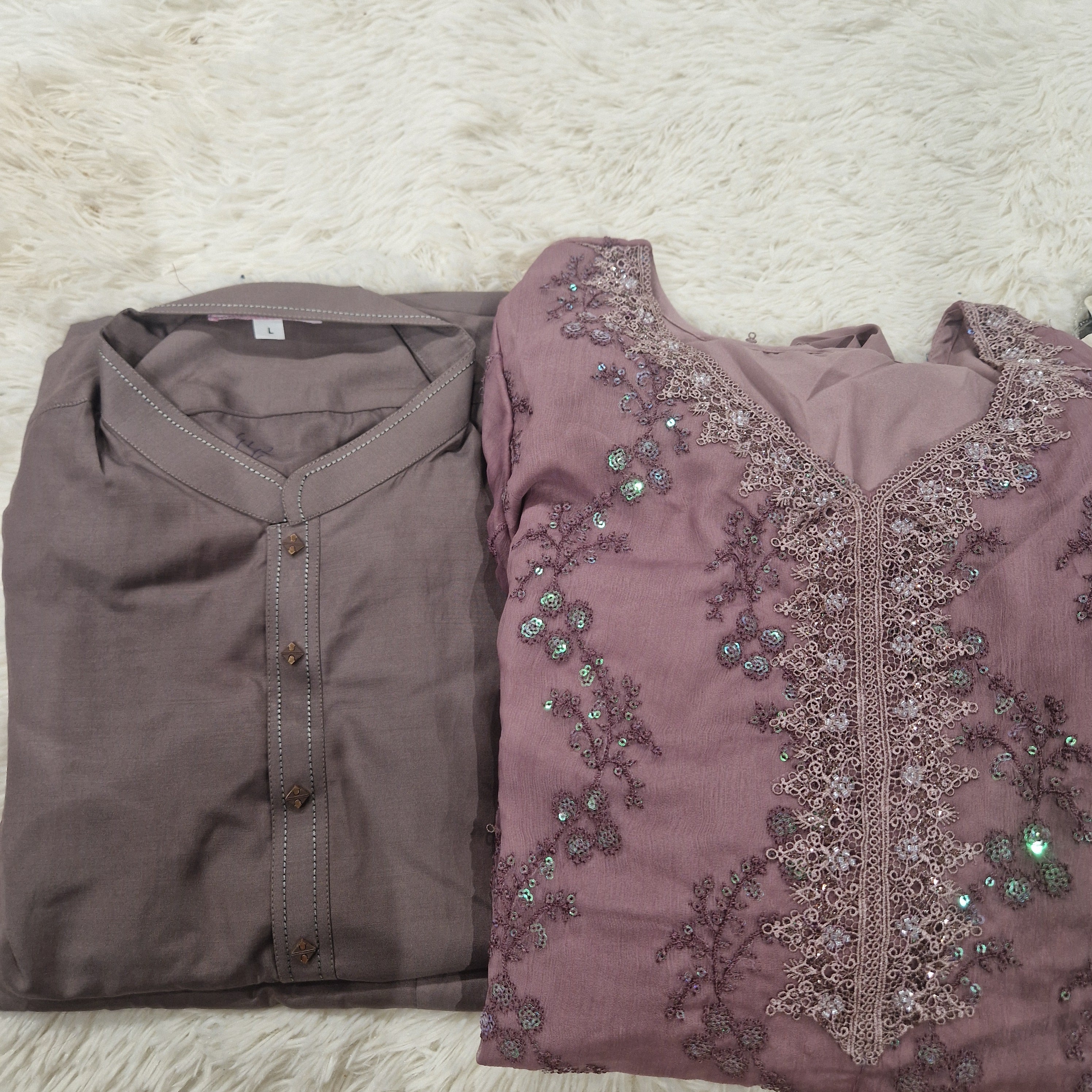 Dad Mauve shalwar Kameez (adult XS to XXL)