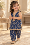 Navy cotton 2 piece (3-6 months to 3-4 years)