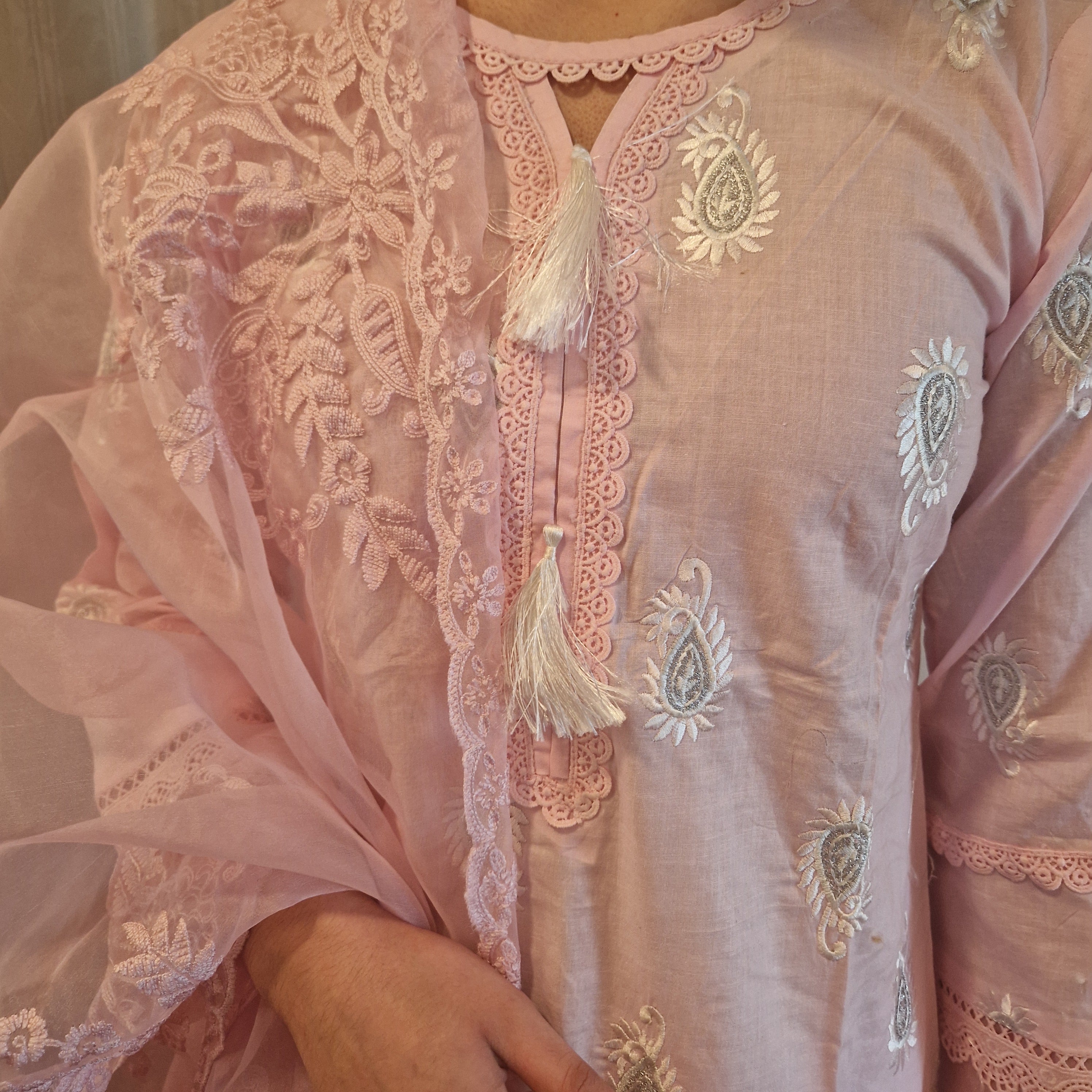 Baby pink/grey mother daughter (0 months-adult XXXL)