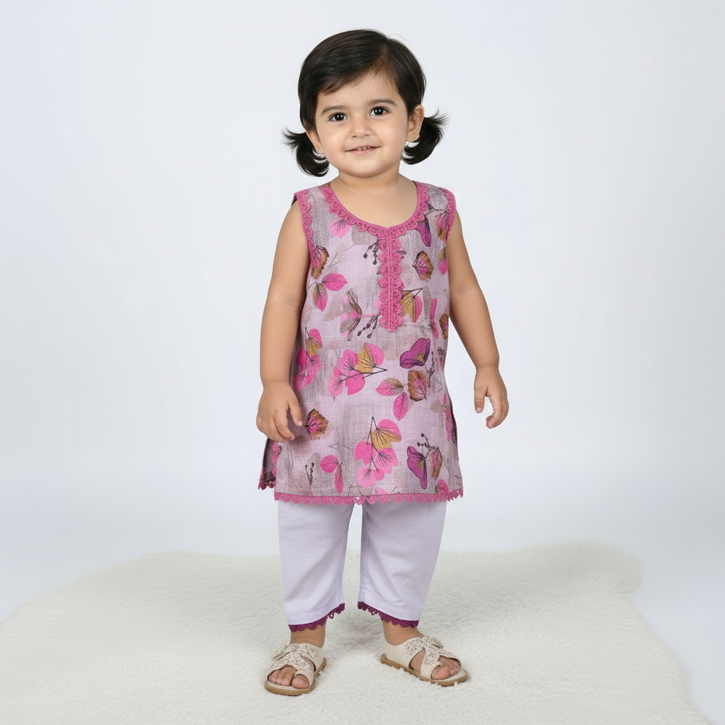 Purple lawn cotton (newborn to 3 years)