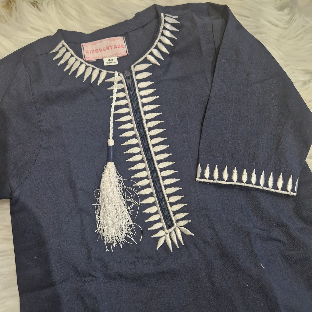 NAVY THOBE/JUBBA 💙 (0-3 months to Adult XXXL) with rompers version 3-6 and 6-9 months