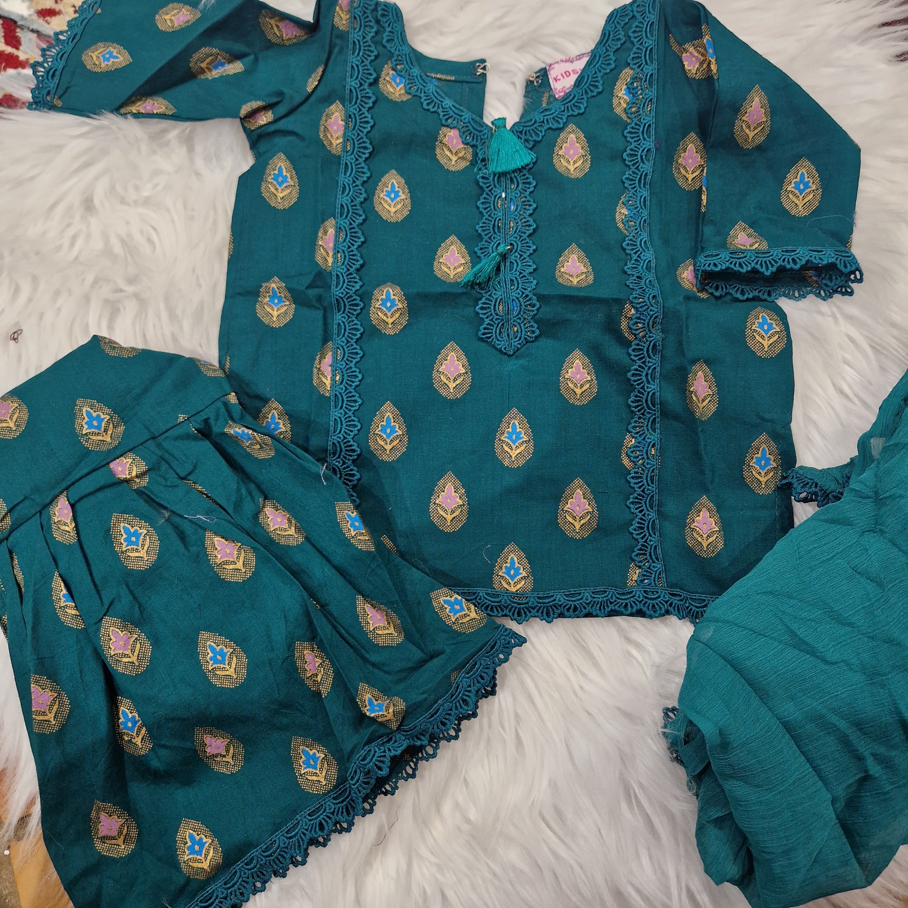 Emerald co ord gharara (0 months-adult XXXL)