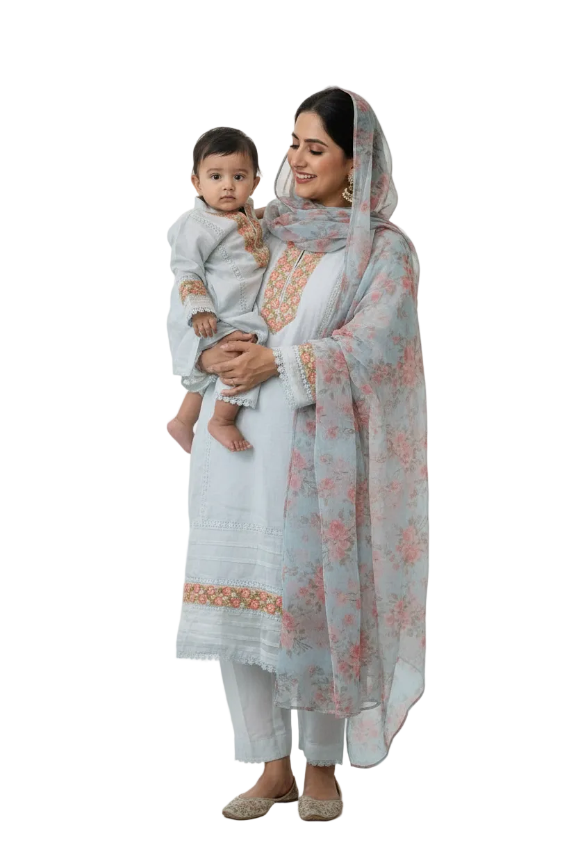 Aqua mother daughter (0 months-adult XXXL)