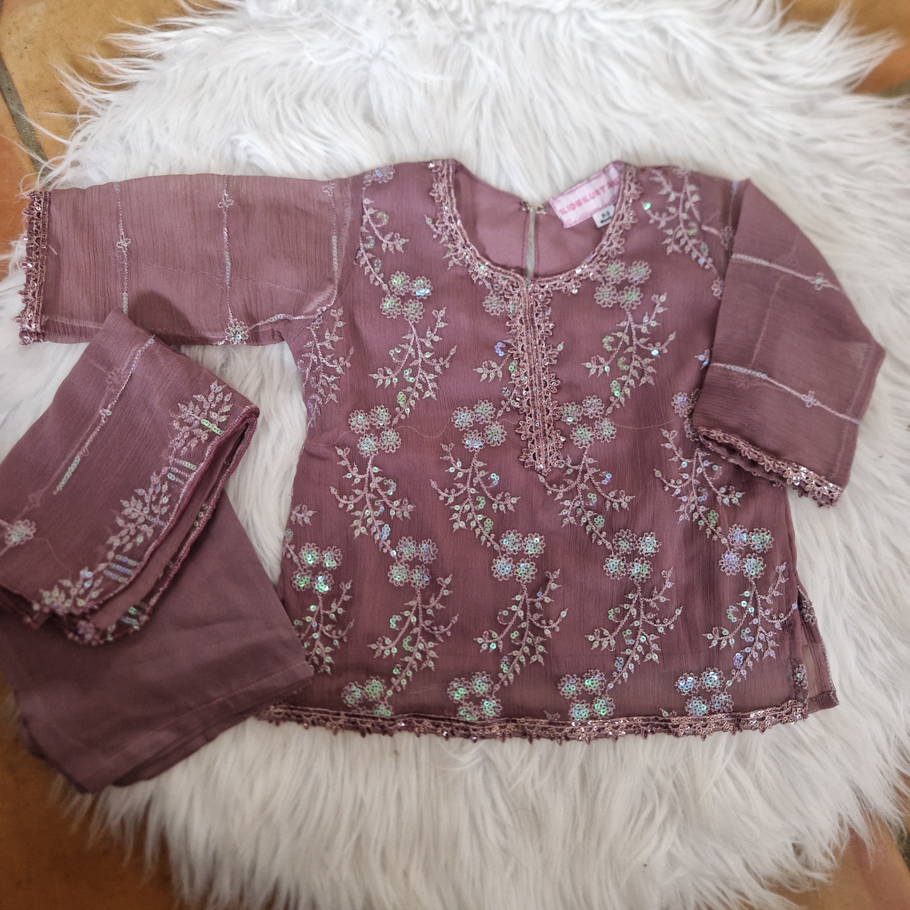 Mother Daughter- Mauve sequinned (0-3 months to 2-3 years)(Mum XS to XL)