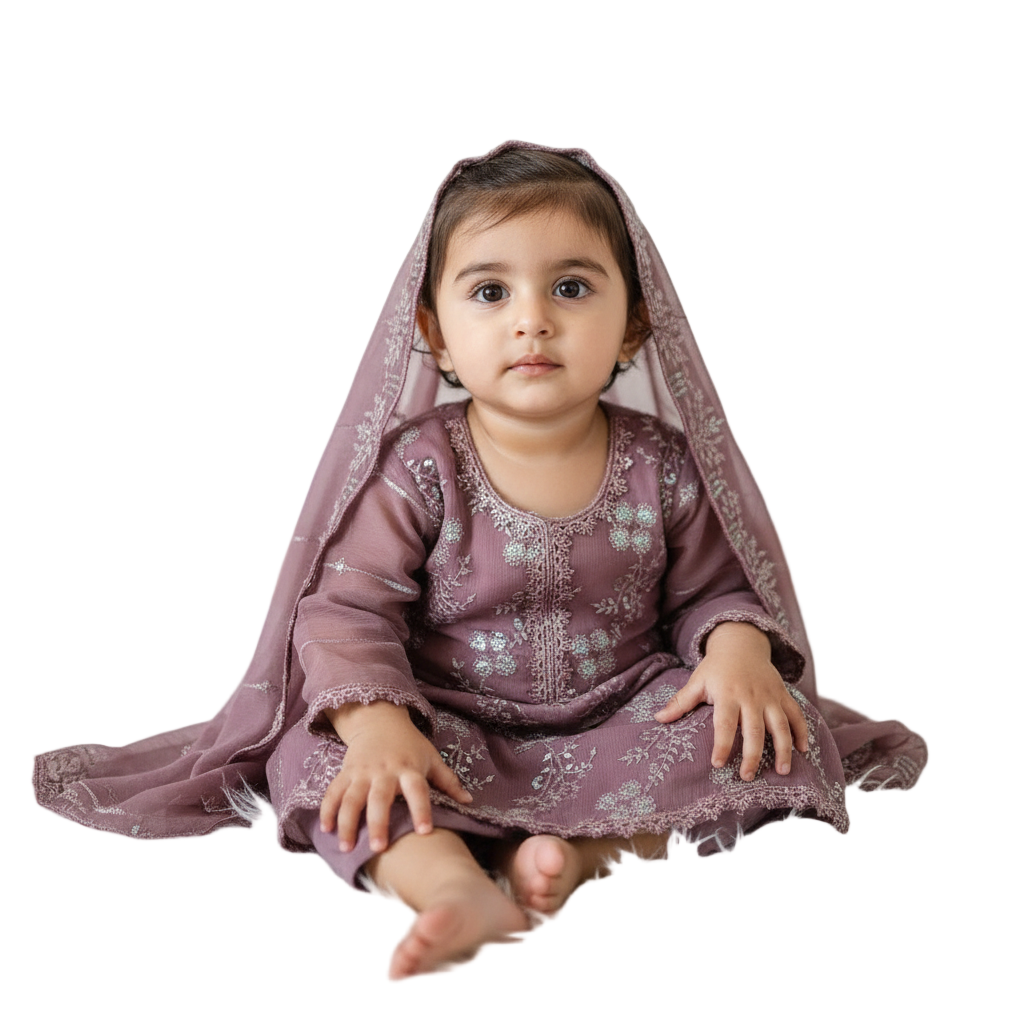 Mother Daughter- Mauve sequinned (0-3 months to 2-3 years)(Mum XS to XL)