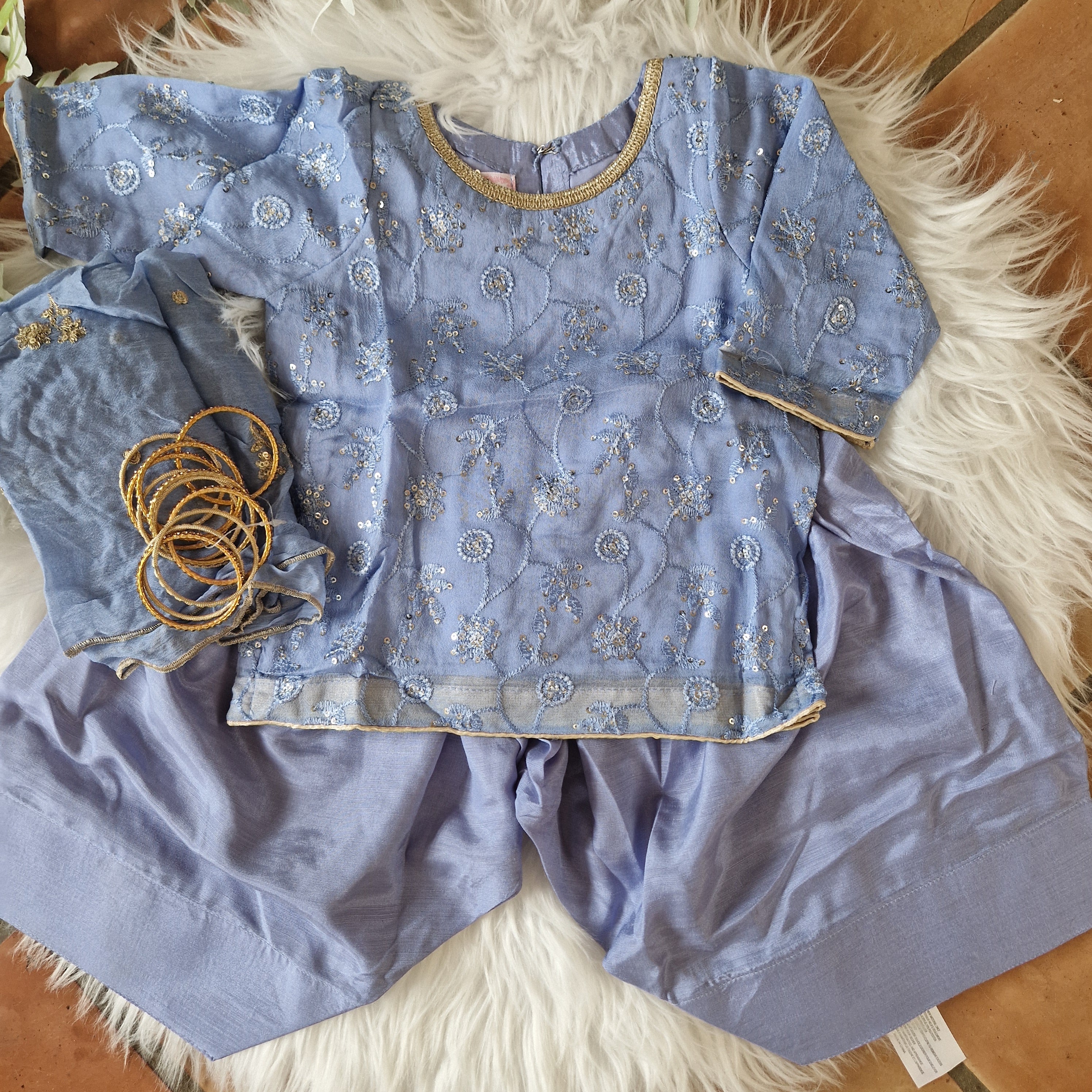 Farshi shalwar- mother daughter (0-3 years and Adult s-l)