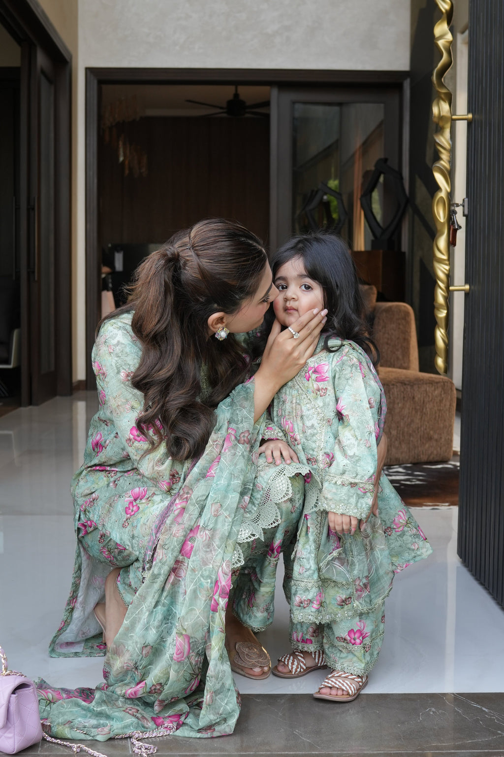 💚🩷 Noor Mint Floral (0-3 months to XXL)