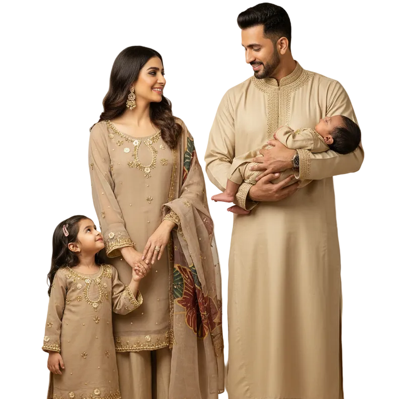Family set mother medium,  daughter 2-3,  boy 3-6 m dad large-SOLD together