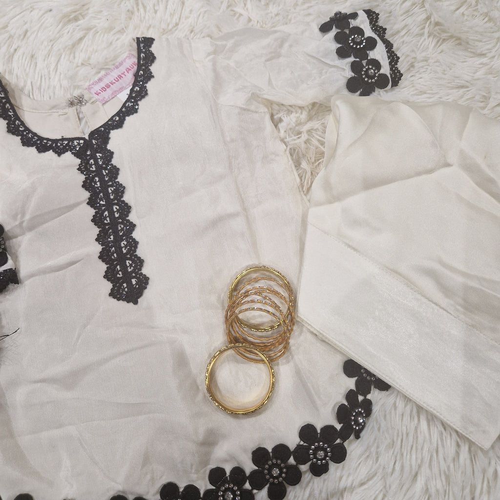Mother Daughter- Russian silk cream and black (0-3 months to XXL)