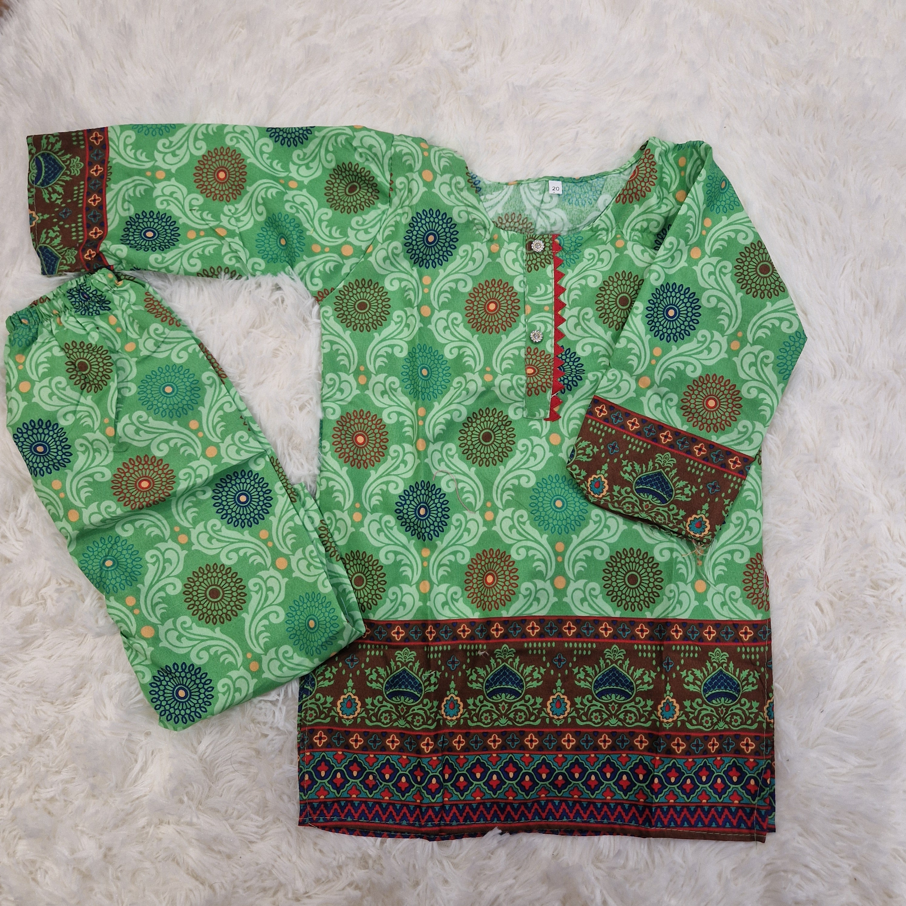 Cotton 2-piece Lime green 2-11 years