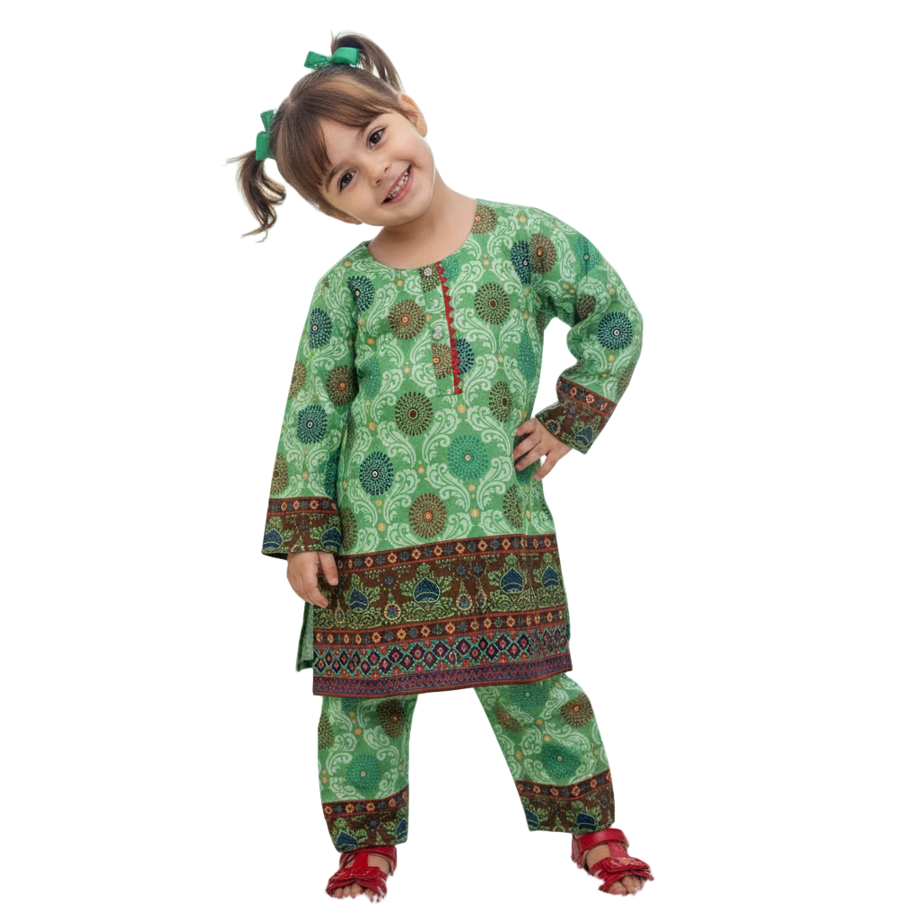 Cotton 2-piece Lime green 2-11 years