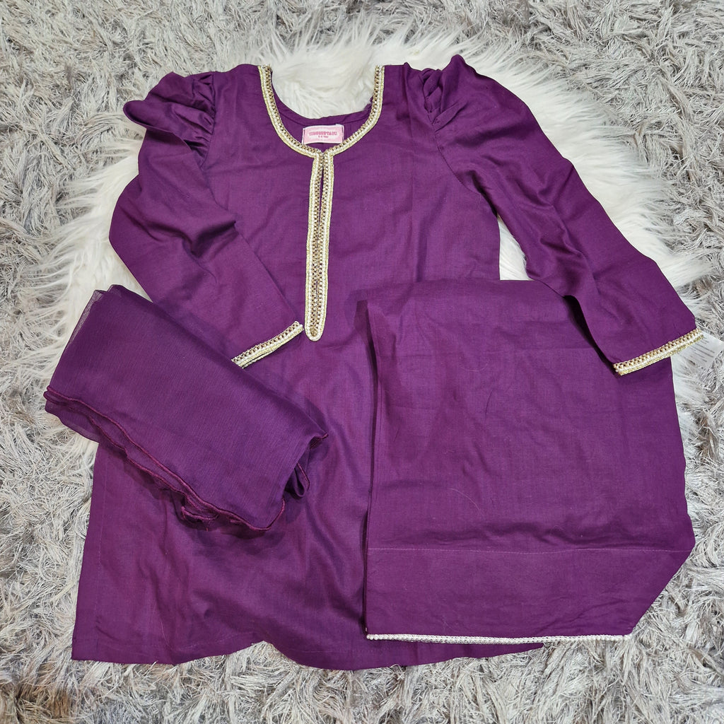 Farshi shalwar plum (0-adult XXXL)