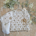 White sequinned/embroidered (9-12 months to 4-5 years and Adult XS to XL)
