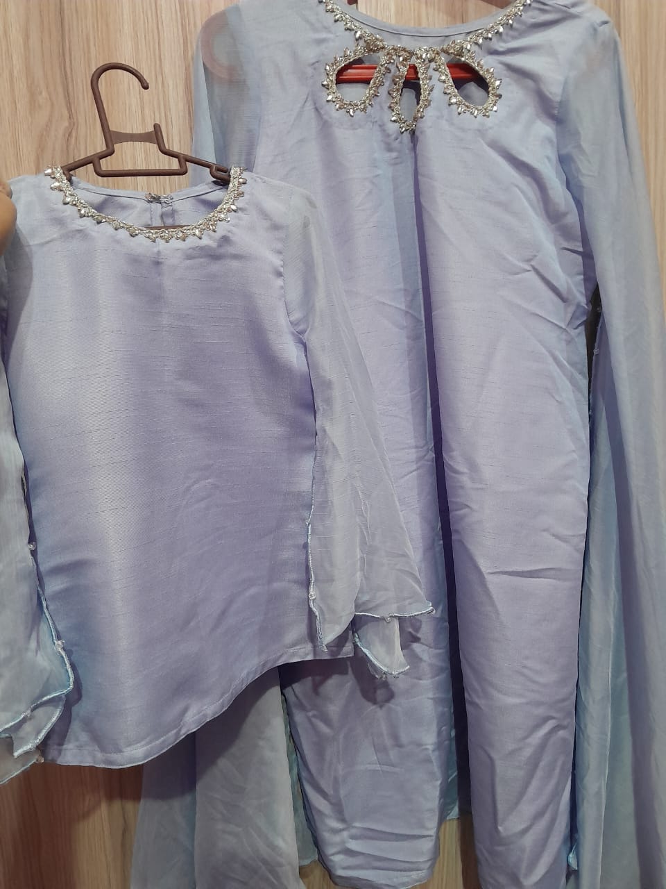 Blue long sleeved Mother daughter set - sold together.