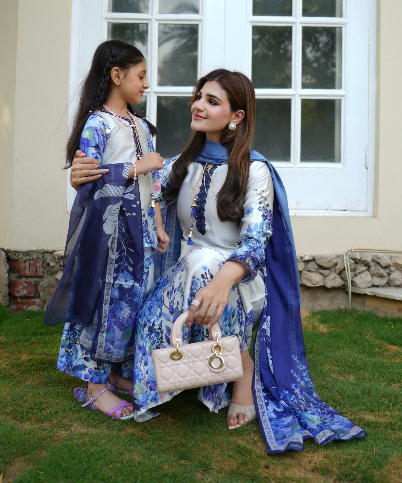 SIJJAL Blue Floral - 💙 (0-3 months to Adult XXXL)