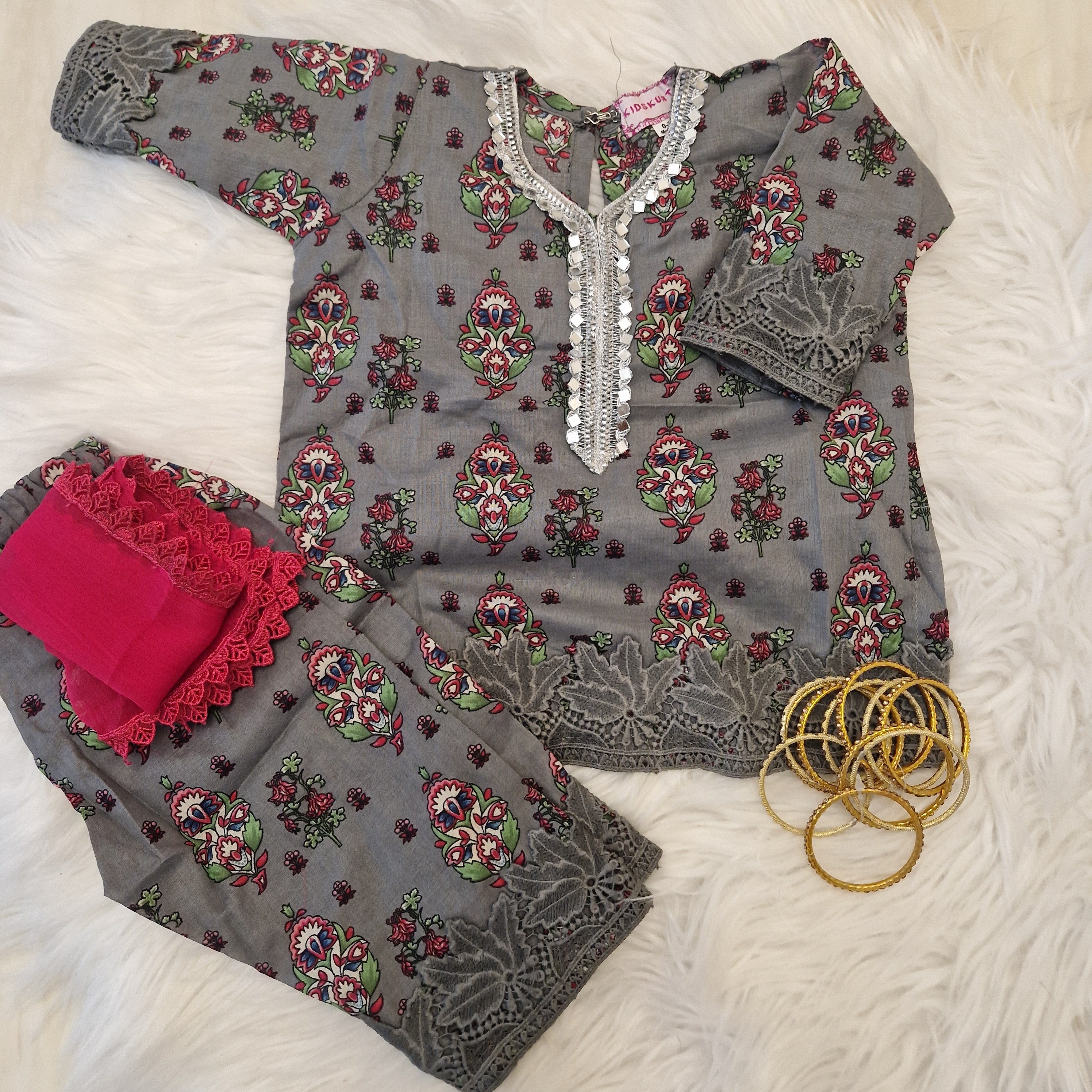 Grey/pink mother daughter co-ord (0-xxxl)