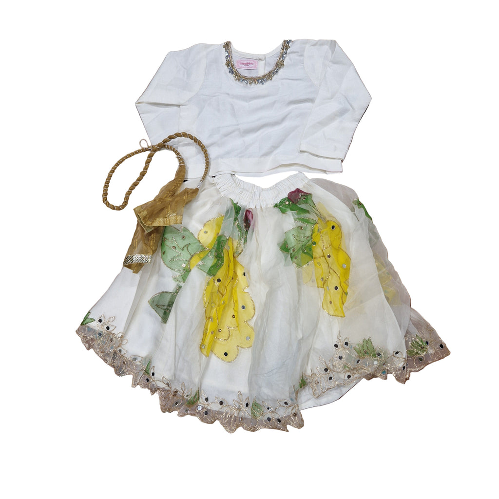Silk top and organza skirt (1-2 years)