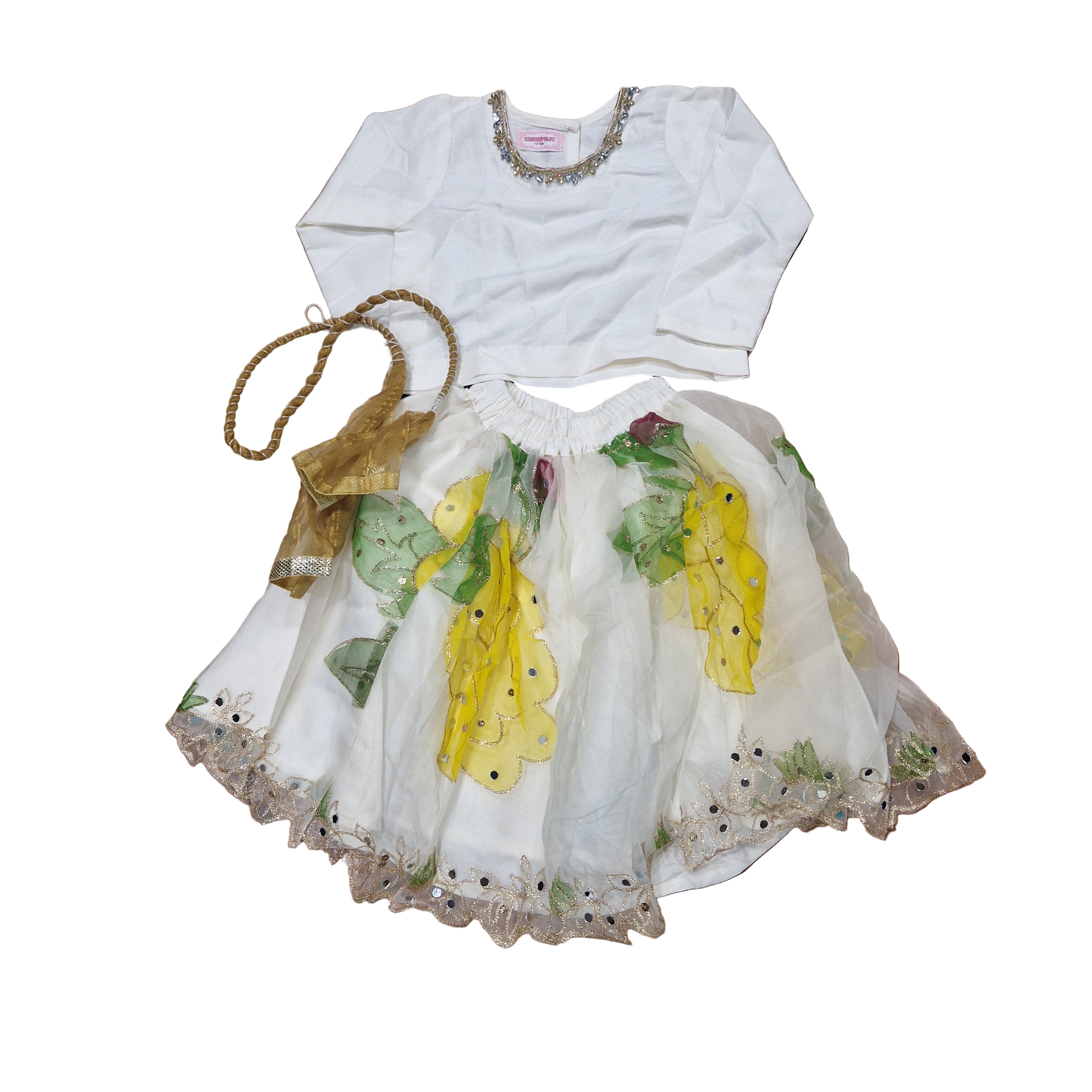 Silk top and organza skirt (1-2 years)