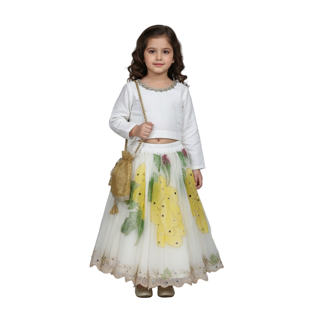 Silk top and organza skirt (1-2 years)