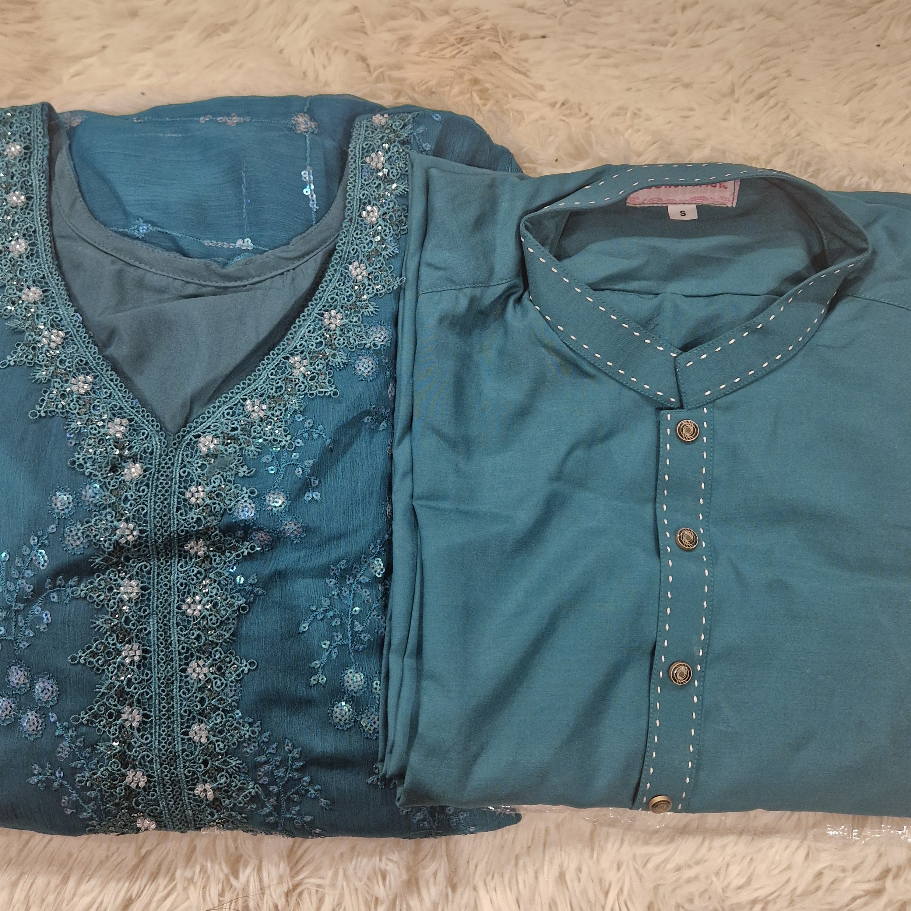 Dad teal shalwar Kameez (adult XS to XXL)