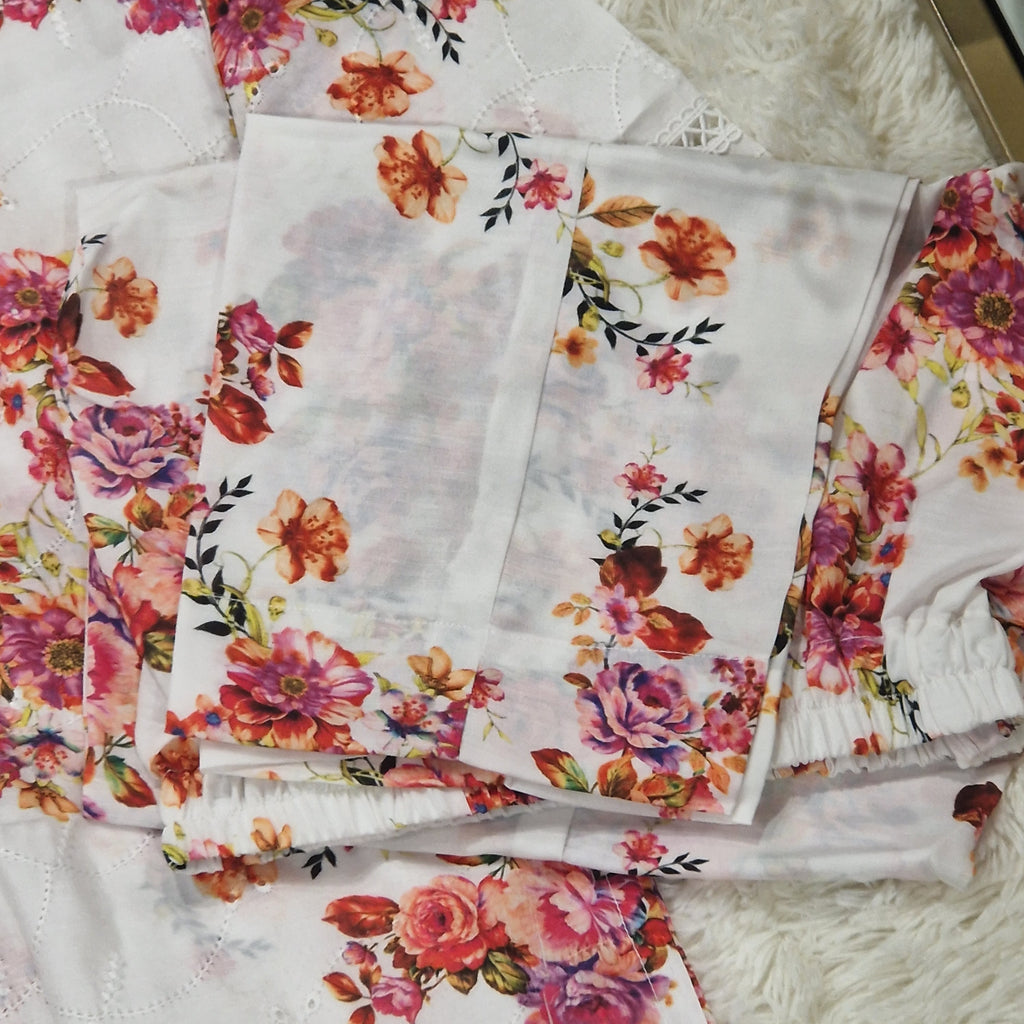 Mother daughter- Pink and burgundy floral chiken (0-XXL)