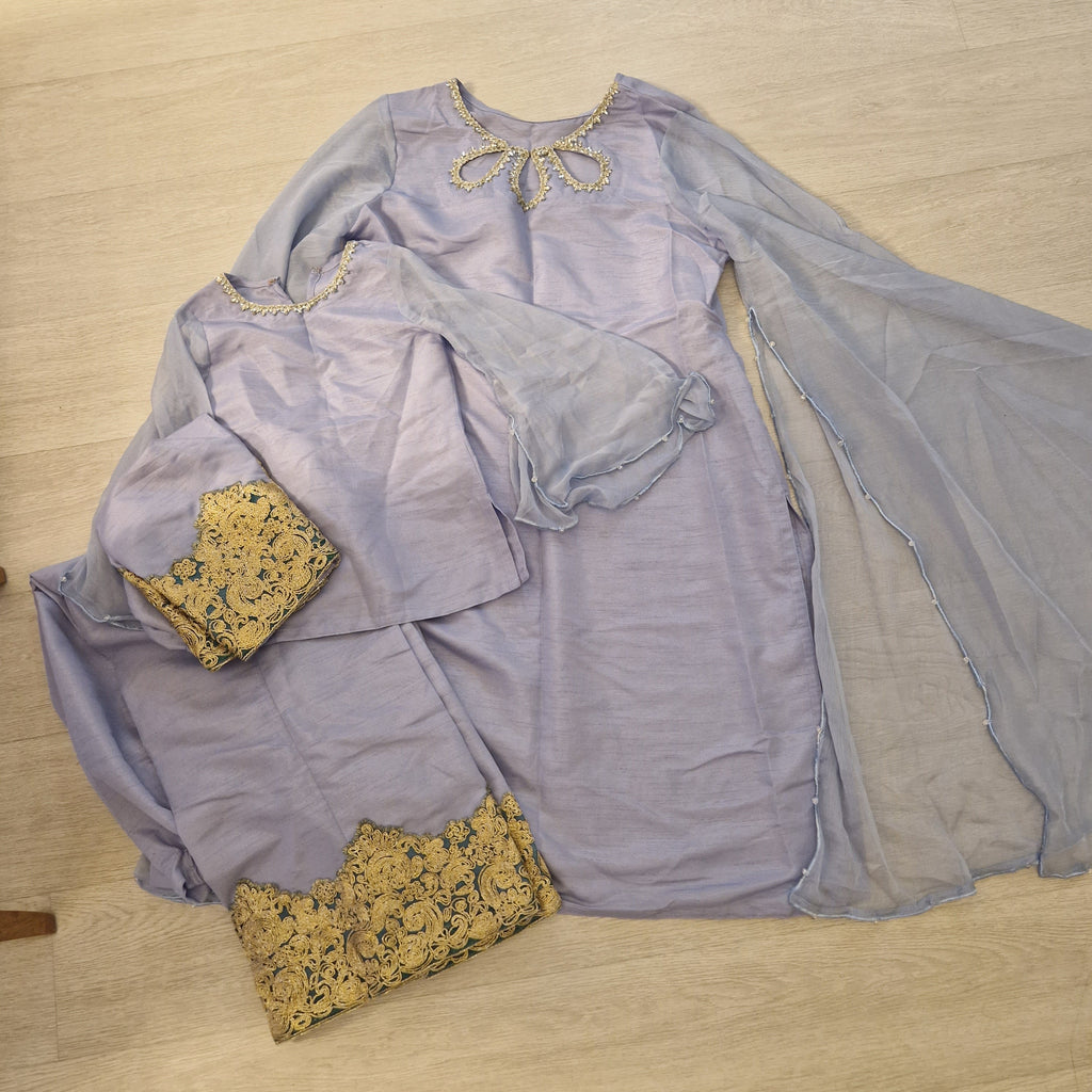 Blue long sleeved Mother daughter set - sold together.