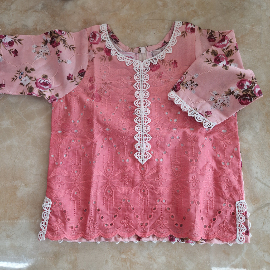 Pink Gharara 3 piece (6-9 and 2-3)