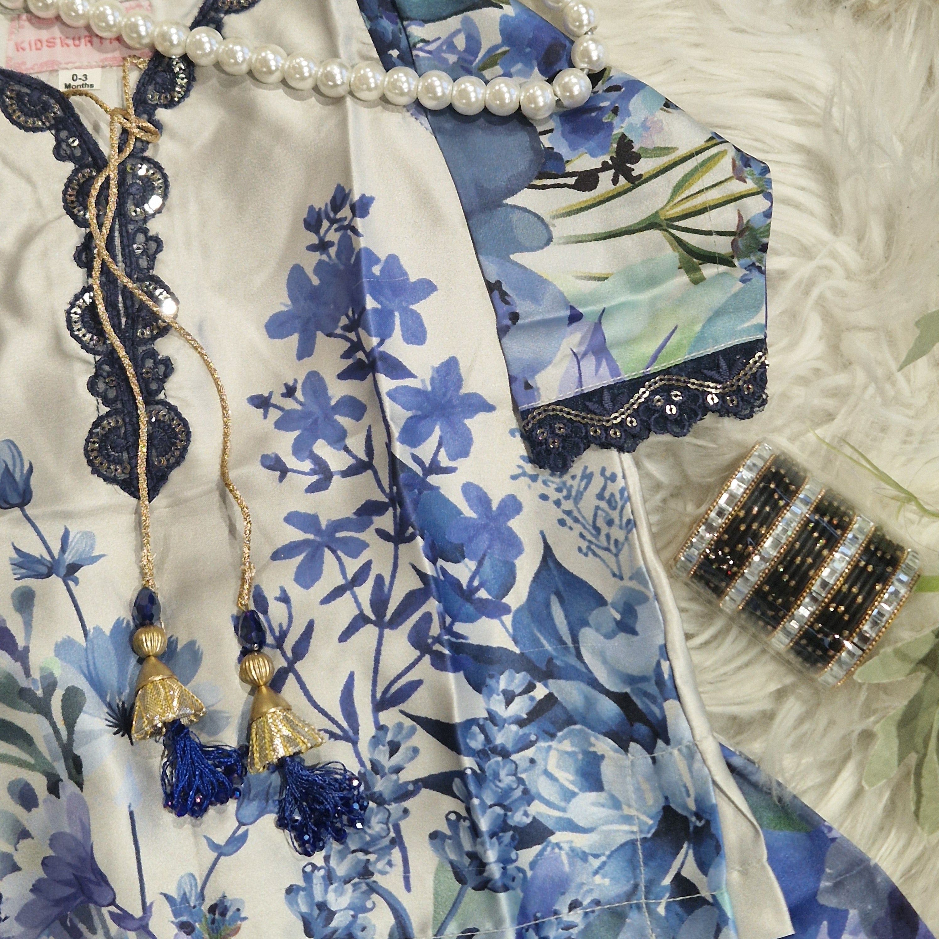 SIJJAL Blue Floral - 💙 (0-3 months to Adult XXXL)