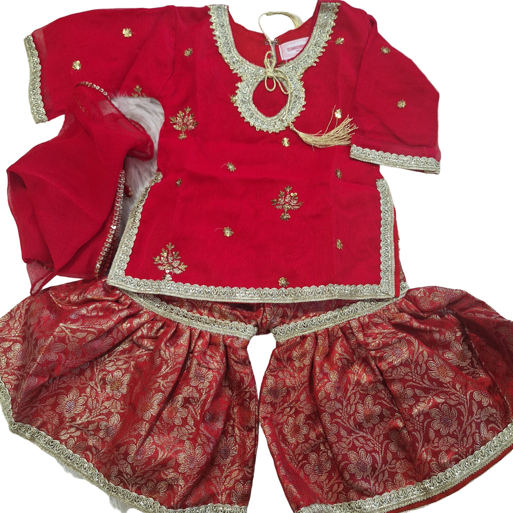 Red gharara(0-3 months -4 years)