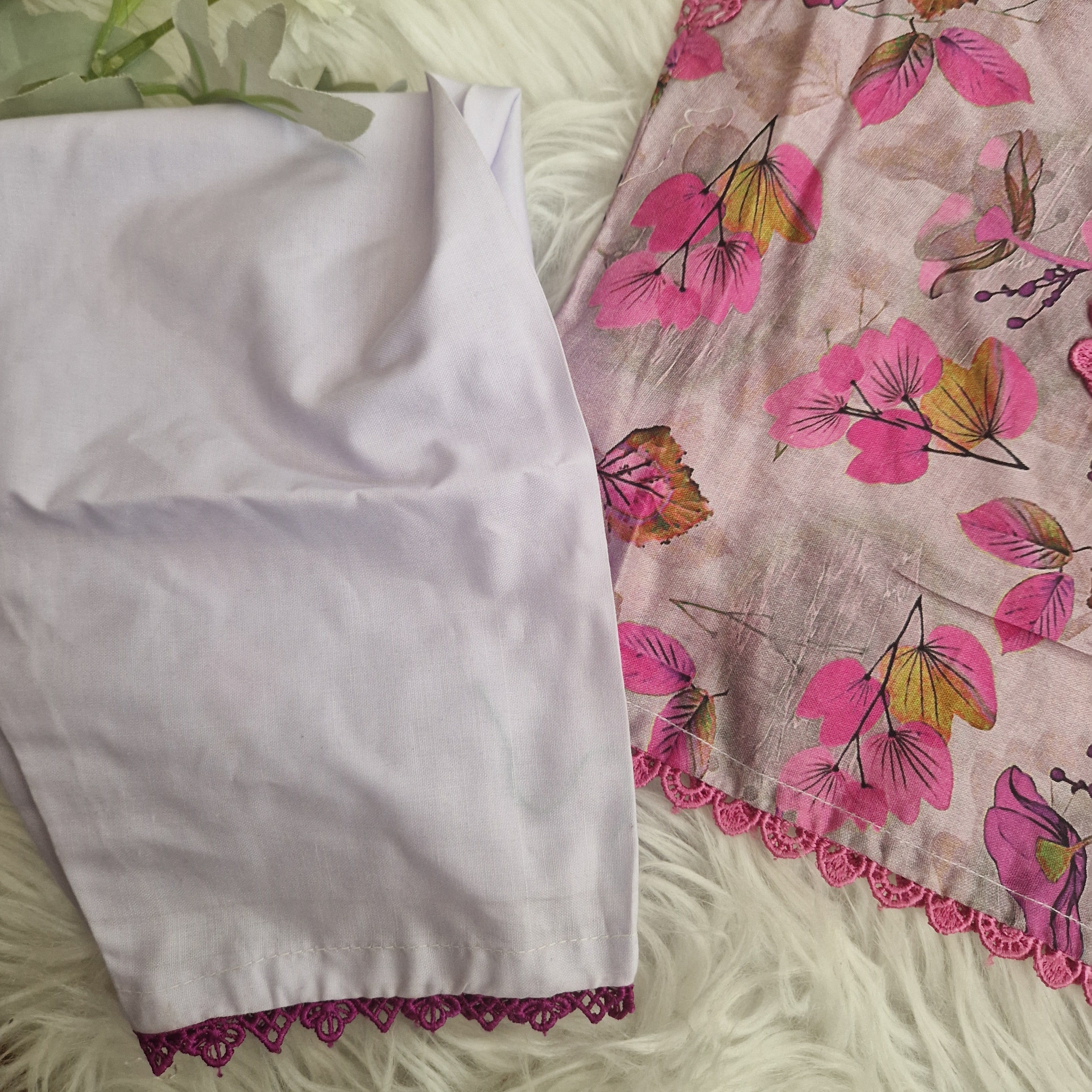 Purple lawn cotton (newborn to 3 years)