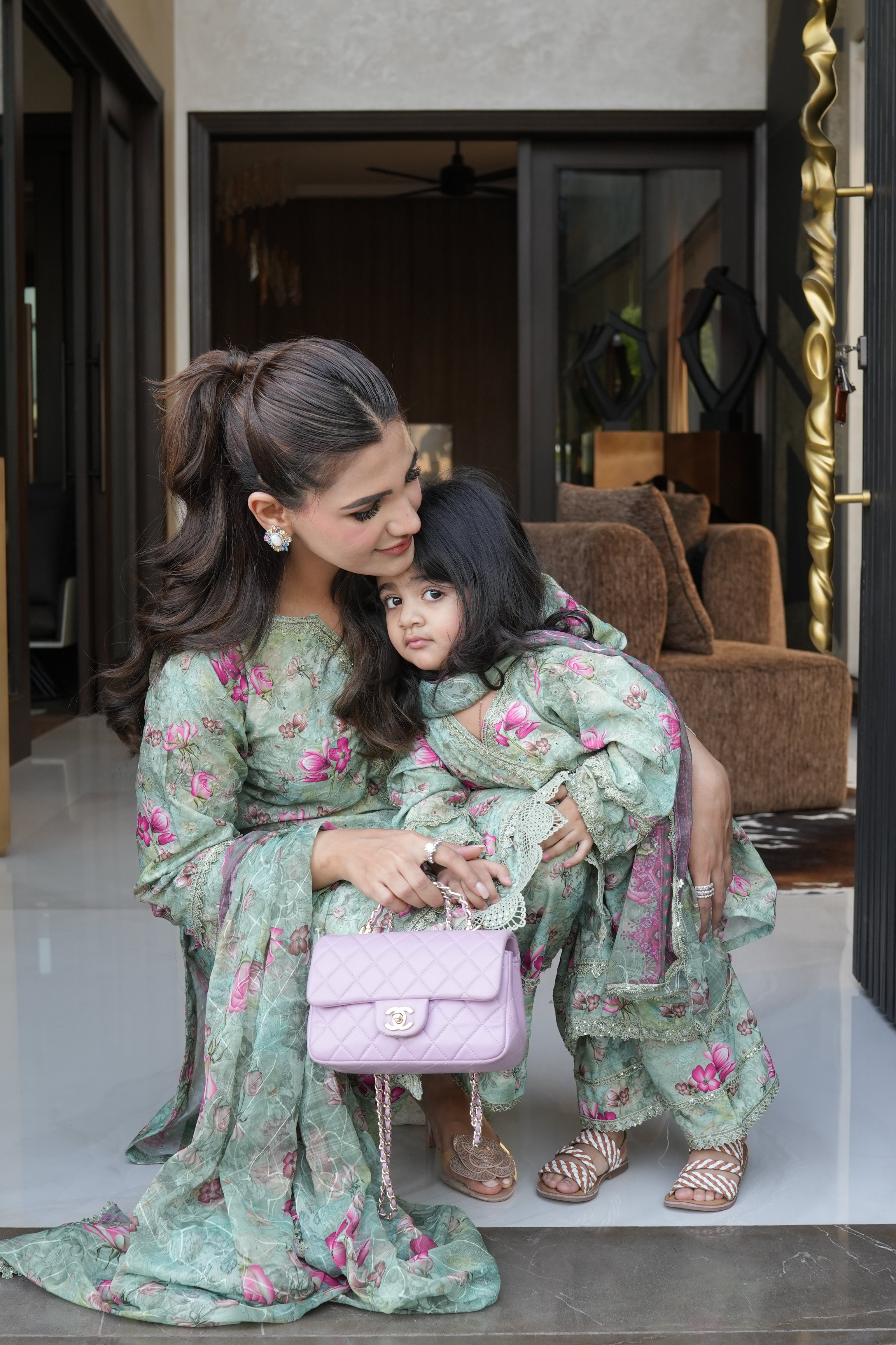 💚🩷 Noor Mint Floral (0-3 months to XXL)