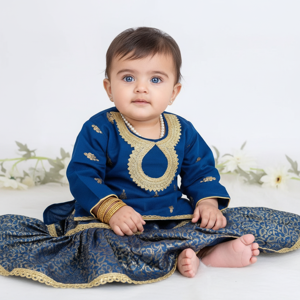 Teal gharara (0-3 months to 4-5 years)