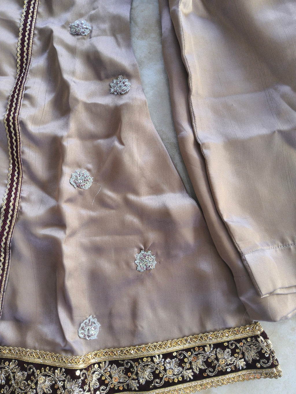 Mocha long anarkali 6-9 months and 5-6 years