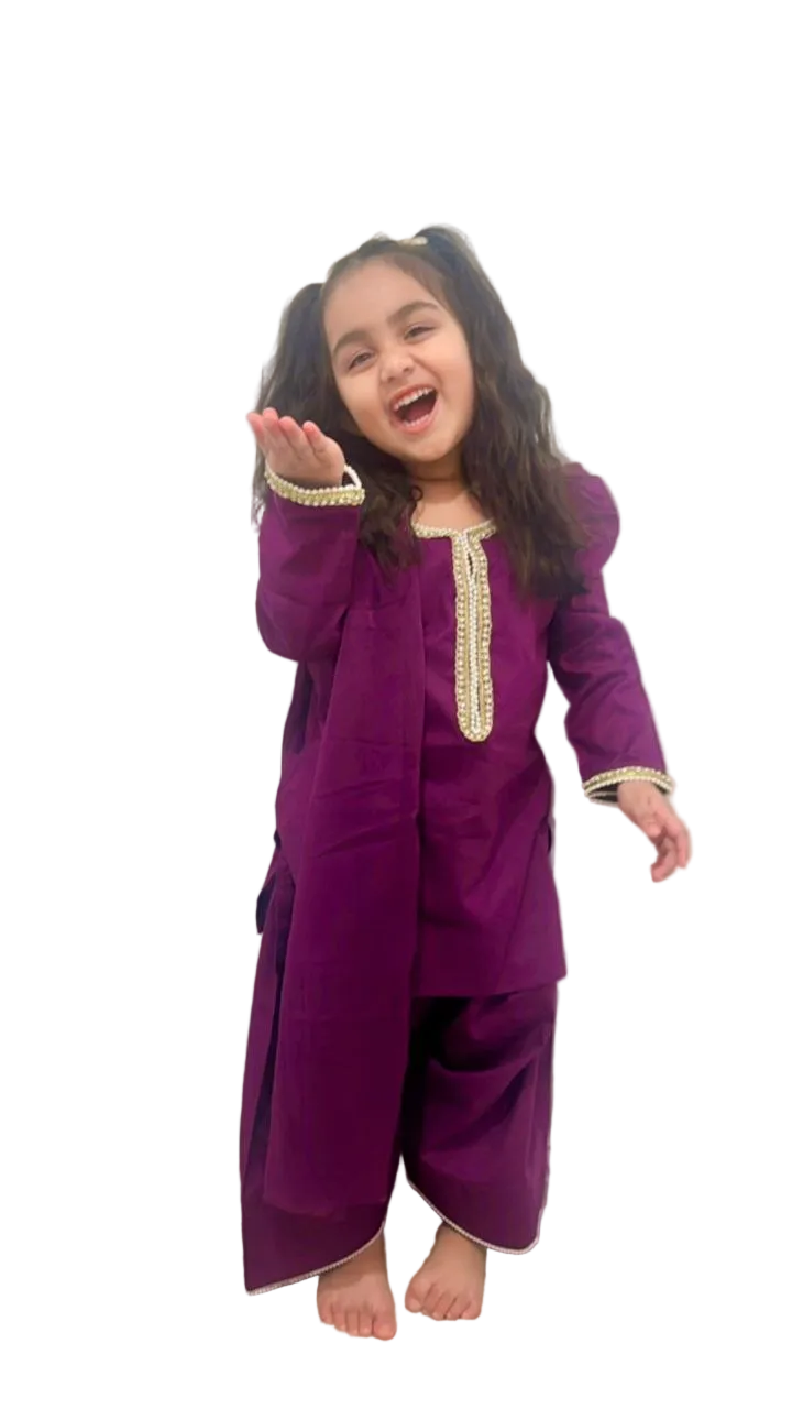 Farshi shalwar plum (0-adult XXXL)