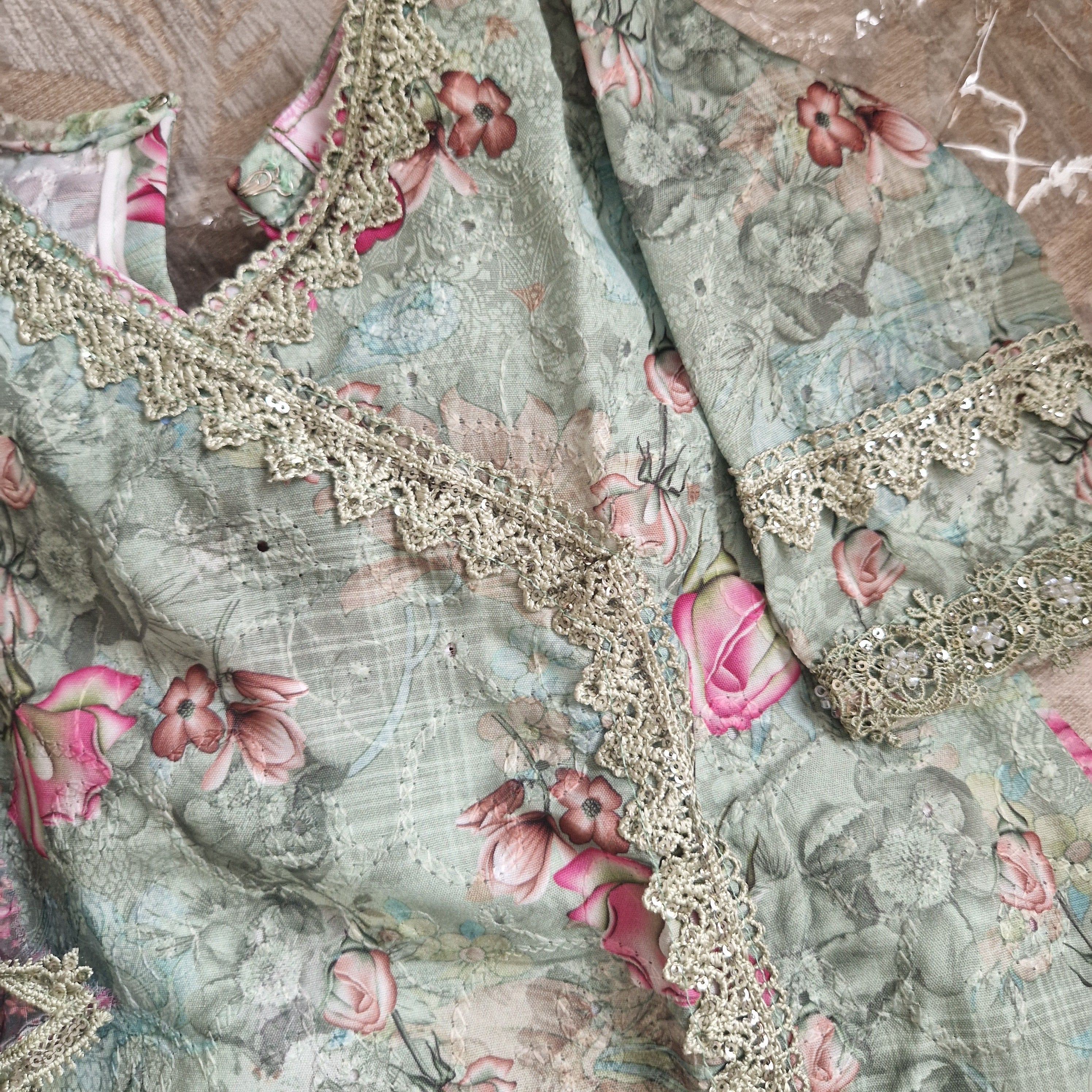 💚🩷 Noor Mint Floral (0-3 months to XXL)