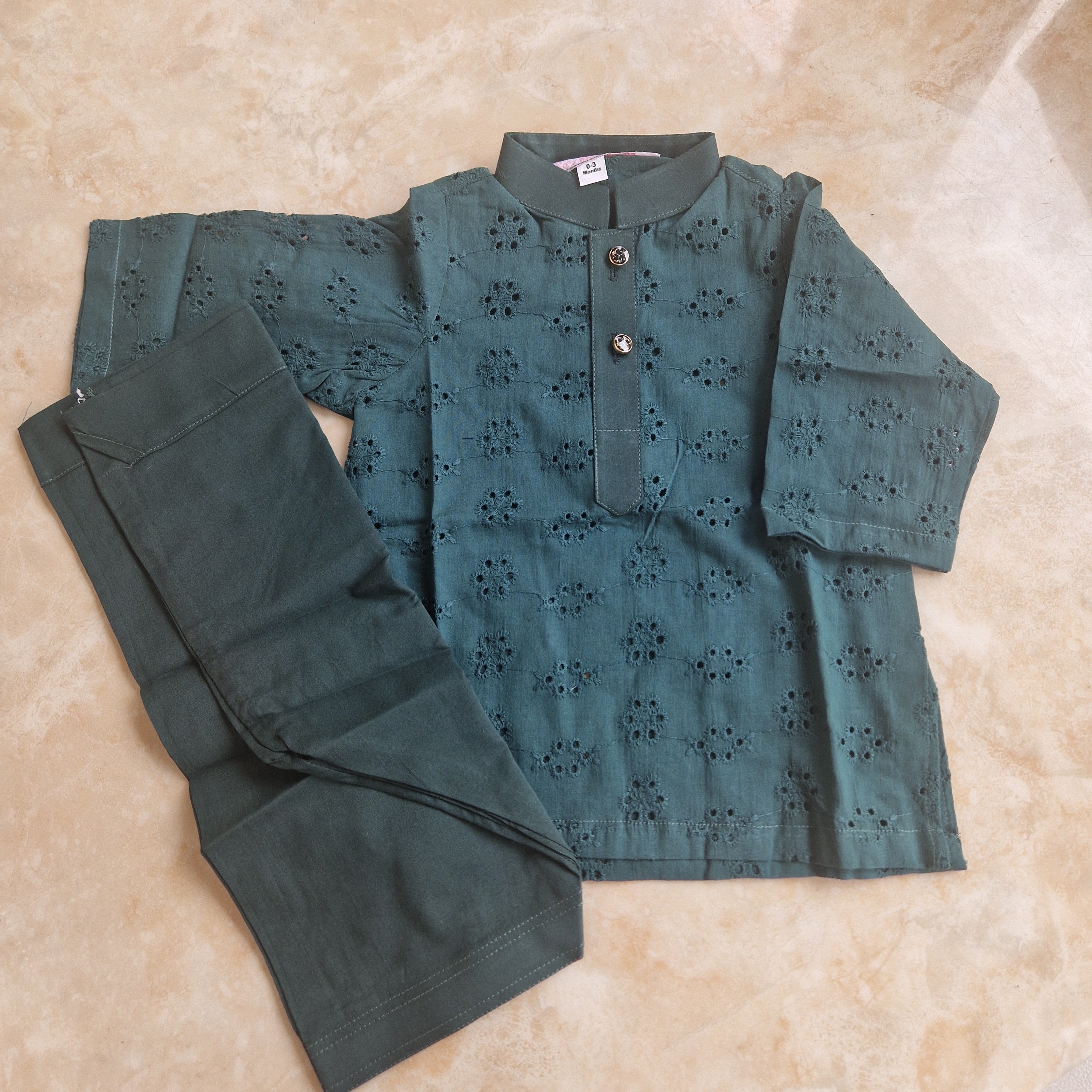 Emerald Green shalwar kameez (0-3 months to Adult XXL)